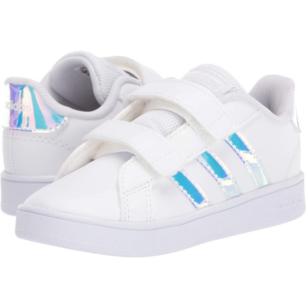 Adidas toddler iridescent Velcro sneakers
